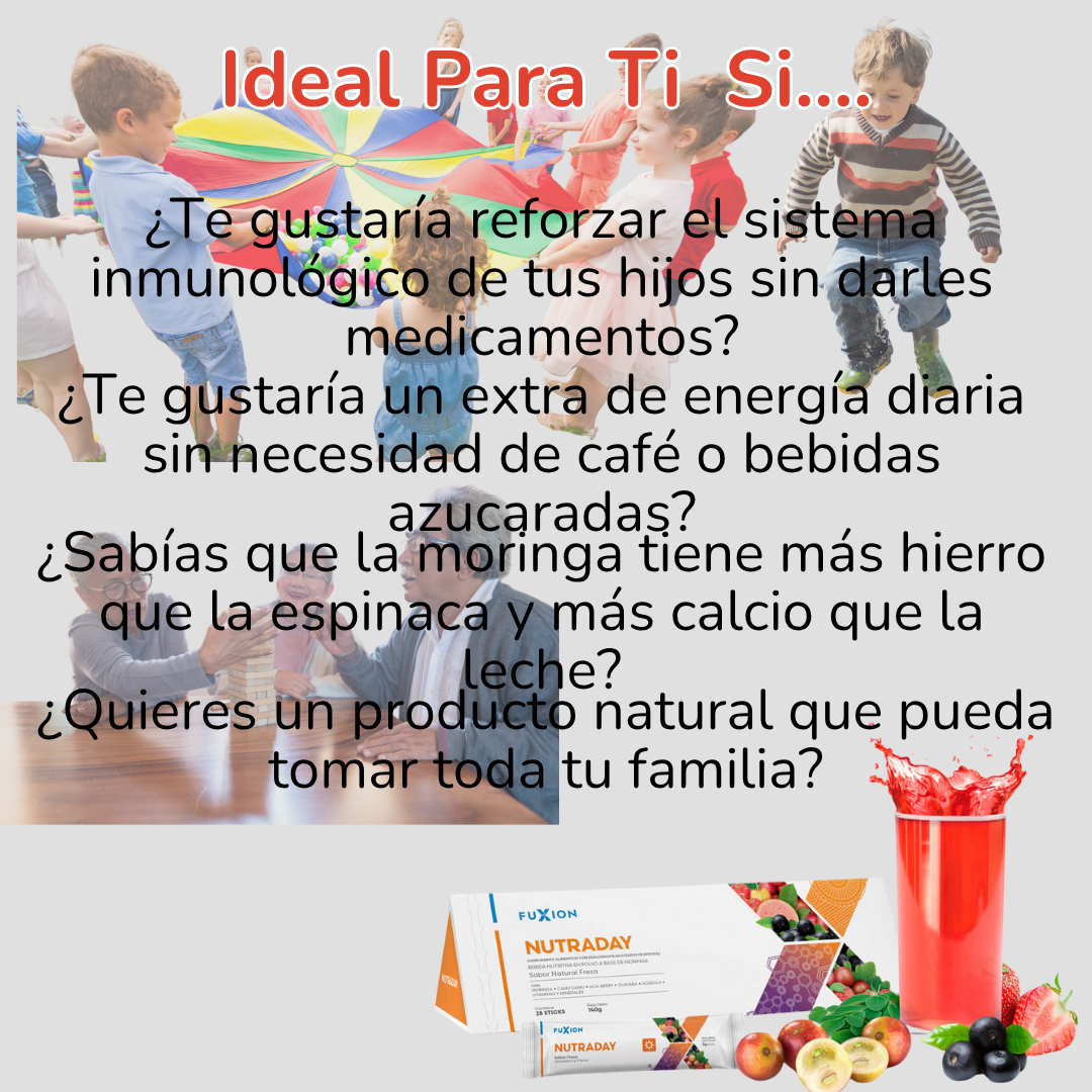 🍃NUTRADAY ¡BRINDA A TU CUERPO LOS NUTRIENTES QUE NECESITA!