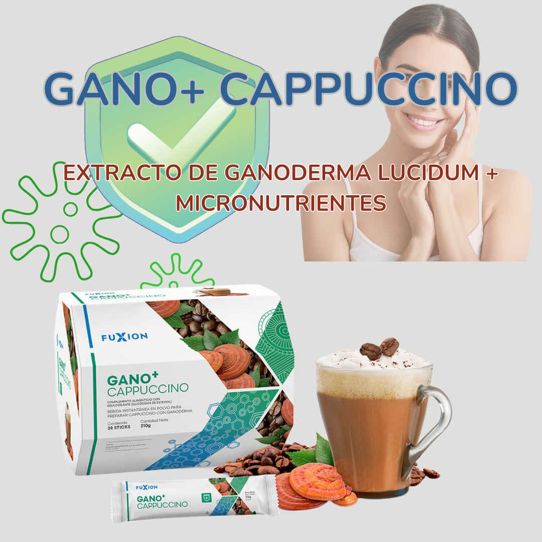 GANO+ CAPPUCCINO DE FUXION Ganoderma Lucidum+ Micronutrientes